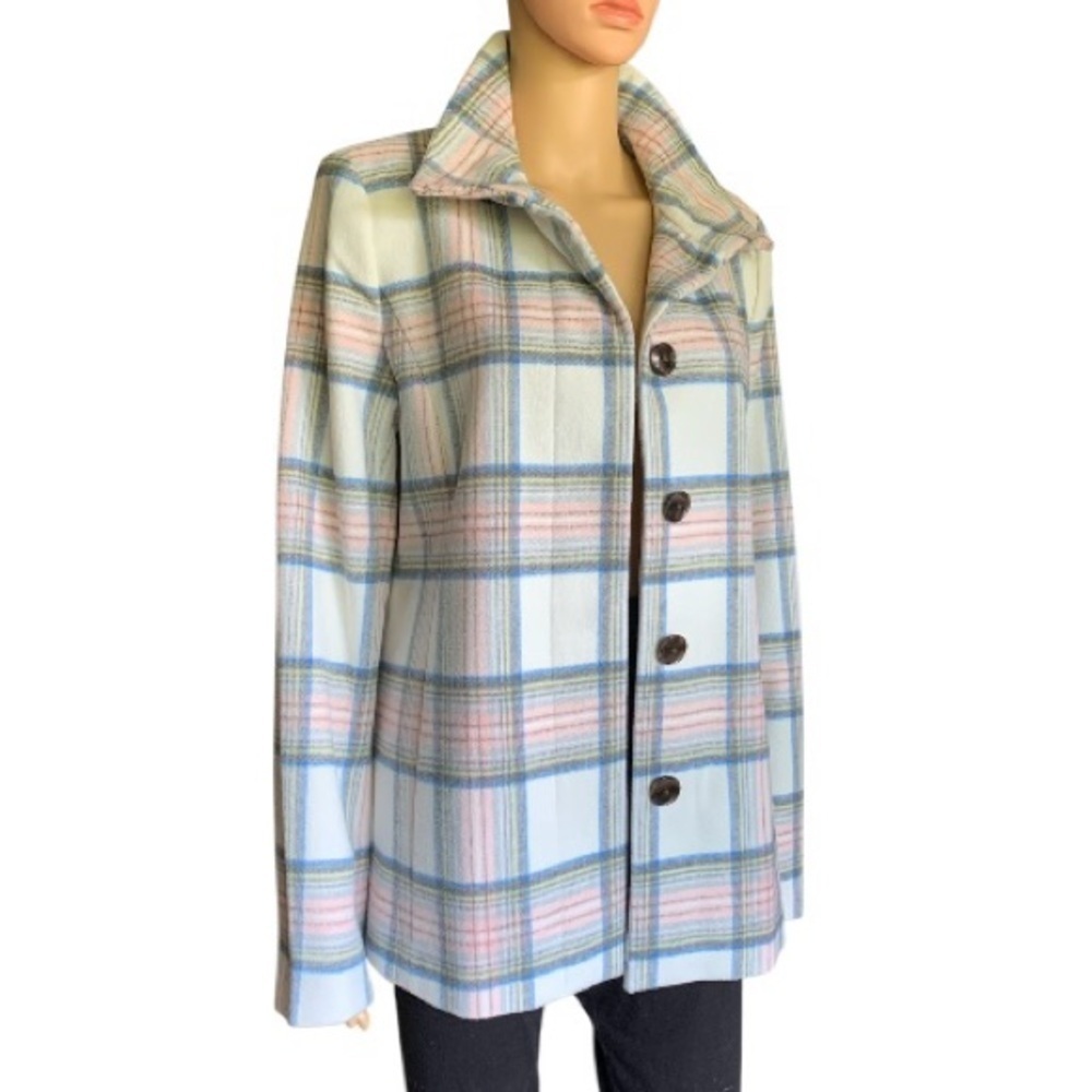 LANDSEND Women’s Tall Stand Collar Plaid Jacket - Picture 13 of 16